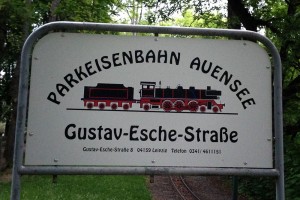 Leipziger Parkeisenbahn Schild